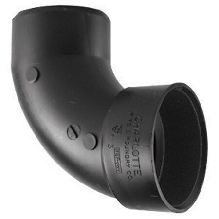 Pinpoint Charlotte Pipe & Foundry ABS003021200HA Elbow 90 4 in. H x Spig PI148254